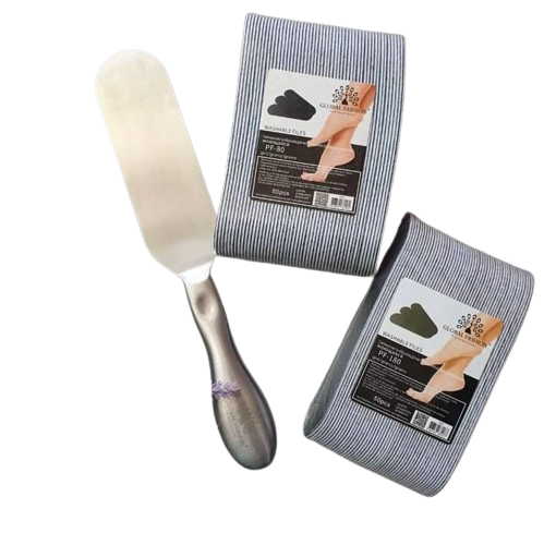 Металева основа для педикюру та змінні файли Global Fashion (набір)