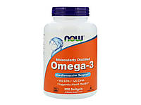 Омега-3 Omega-3, Now Foods, поддержка сердца 180 EPA/120 DHA, 200 капсул