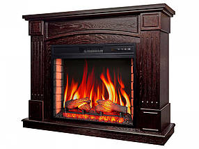Підлоговий електрокамін з обігрівом, з порталом, камінокомплект ArtiFlame BOSTON AF28S Темний горіх (зі звуком), фото 3