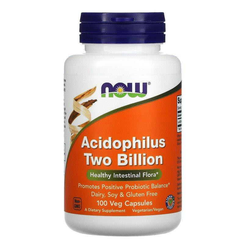 Пробіотики Ацидофілін "Acidophilus Two Billion" Now Foods, 100 капсул