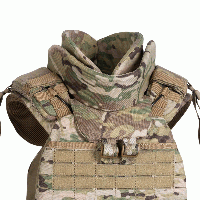 Защита шеи баллистическая UARM 2 класс защиты мультикам,противообломковая защита шеи для штурма военных ВСУ