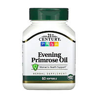 Масло вечерней примулы "Evening Primrose Oil" 21st Century, 500 мг, 60 желатиновых капсул