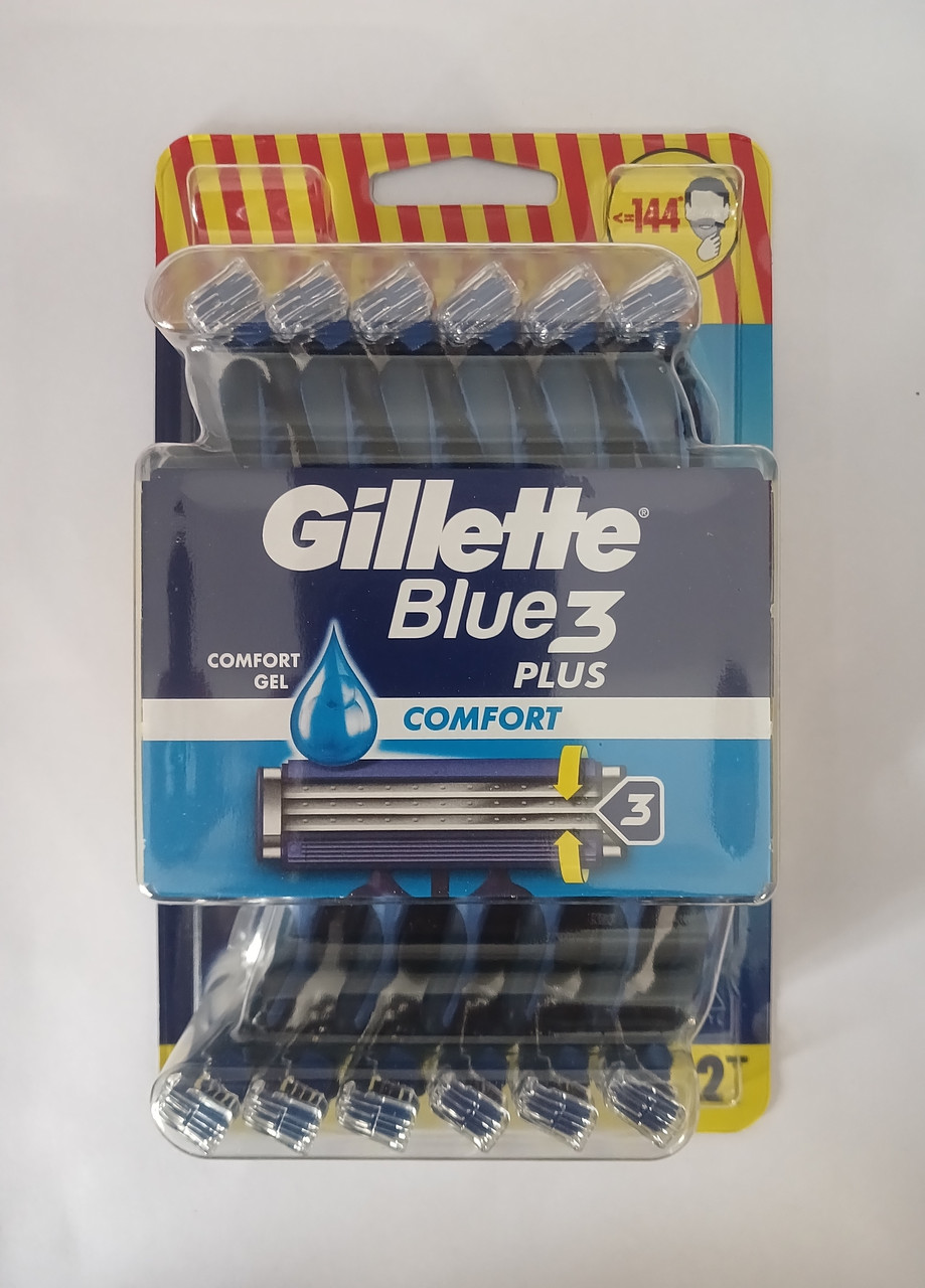 Верстат чоловічий одноразовий Gillette Blue 3 Комфорт 12 (Жилет Блю 3 12 шт.)
