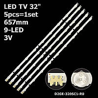 LED підсвітка TV 32" 9LED 3V 657mm D2GE-320SC1-R0 UE32F5300AK, UE32F5500AW, UE32F5700AW, UE32F6100AK 1шт.