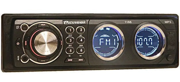 Автомагнітола 1166 Знімна панель — USB+SD+AUX+FM (4x50W)
