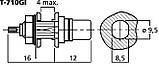 Апаратні гнізда RCA з фторопластовим ізолятором Monacor T-710GI, фото 2