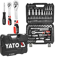 Универсальный набор инструментов yato yt 38791 108 ед с трещоткой в чемодане, Набор ключей для машины
