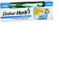 Зубная паста Соль и Лимон 150 г+ щетка Dabur Herbl