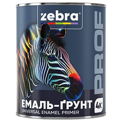 Емаль-грунт "ZEBRA" серія PROF біла матова 2,5 кг