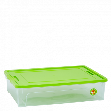 Контейнер прямокутний пластиковий "Smart Box" 5,5л прозорий/оливковий Алеана