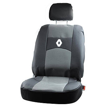 Чохли сидінь Renault Logan MCV до 2013 "АвтоСвіт" повний комплект, чорні з сірою вставкою