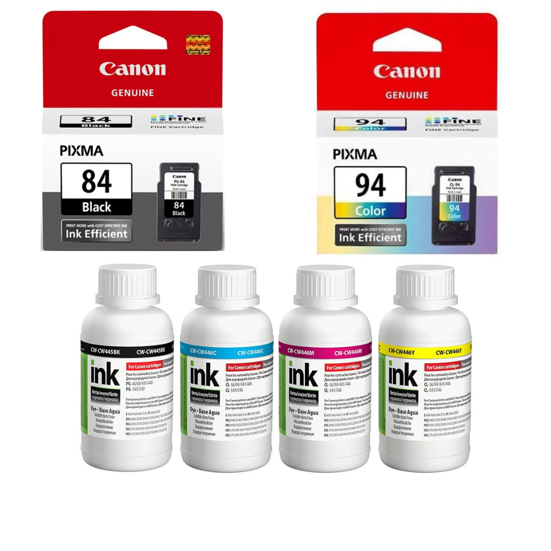 Набір картриджів струменевих Canon PG-84 + CL-94 (8592B001) + Чорнило ColorWay CW-CW445/CW446SET02