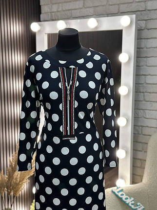 Стильна жіноча сукня, тканина "Дайвінг" розмір 52, фото 2