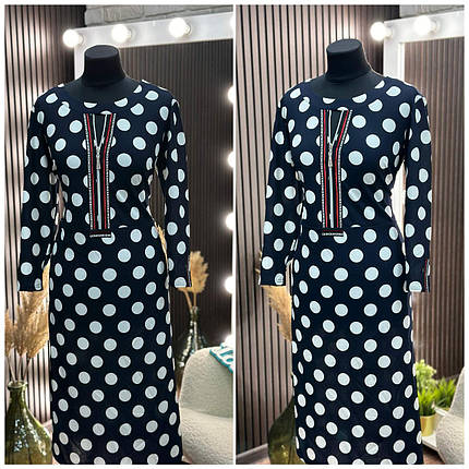 Стильна жіноча сукня, тканина "Дайвінг" розмір 52, фото 1