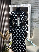 Стильна жіноча сукня, тканина "Дайвінг" розмір 52, фото 3