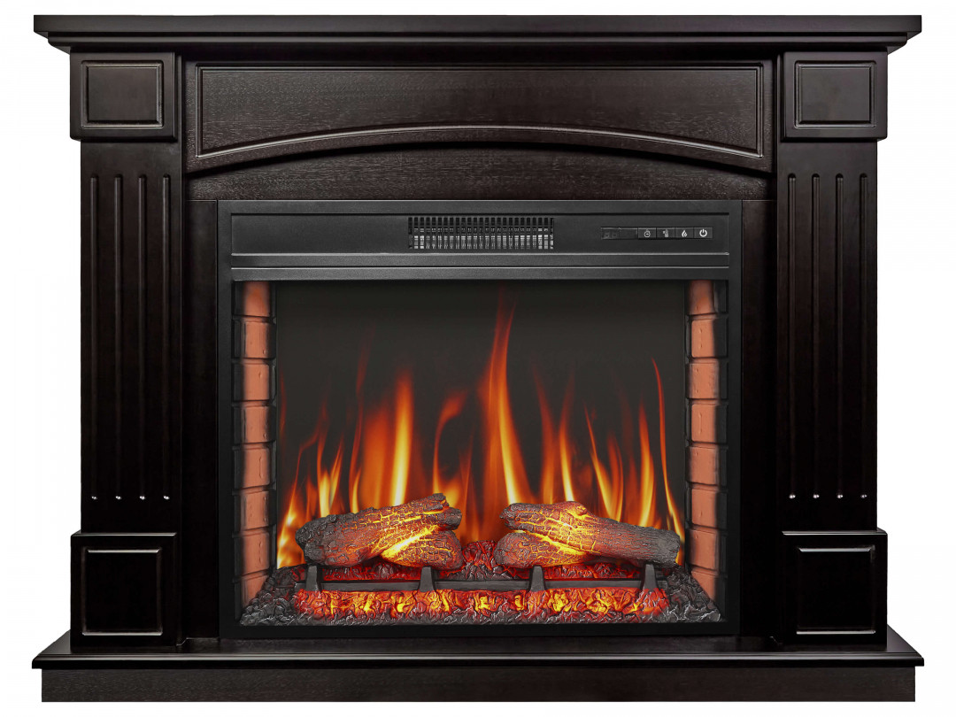 Камінокомплект підлоговий електрокамін з обігрівом, з порталом ArtiFlame BOSTON AF28S Венге (зі звуком)