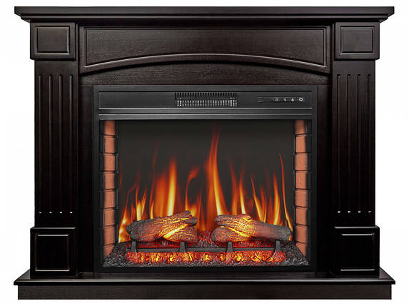 Камінокомплект підлоговий електрокамін з обігрівом, з порталом ArtiFlame BOSTON AF28S Венге (зі звуком), фото 1