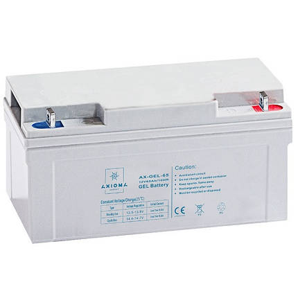 Акумулятор гелевий 12В 65Аг Axioma Energy AX-GEL-65 для сонячних панелей, фото 1