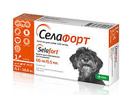 Препарат противопаразитарный KRKA Селафорт для собак от 5,1 до 10 кг 60мг/0,5мл №1 спот-он