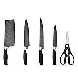 Набір ножів кухонних Knife set 8 предметів з підставкою та точилкою, фото 4