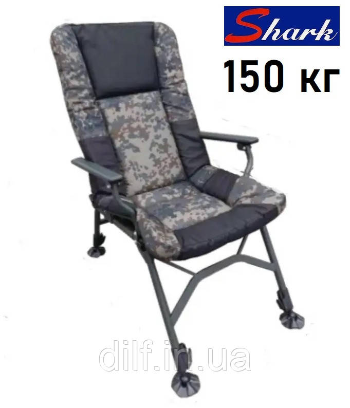 Крісло Shark зручне навантаження 150 кг складане з підлокітниками, фото 1