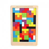 Тетрис деревянная головоломка, игра ПВХ - пазлы, детская настольная игра, Разноцветный