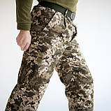 Тактичні зимові штани 4 кишені на флісі піксель, фото 2