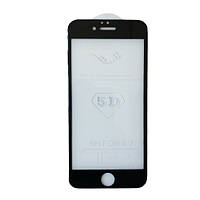 Защитное стекло 5D Strong для iPhone 6 черное тех. пак.