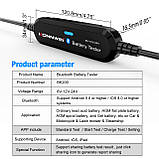 Konnwei BK200 тестер акумуляторних батарей 6-12-24v з бездротовим підключенням до смартфону (black,bluetooth), фото 4