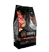 Сухой корм для кошек Savory Adult Cat Sensitive Digestion Fresh 2 кг - ягненок и индейка