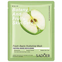 Тканевая маска для лица с экстрактом яблока Sadoer Botany And Fruits