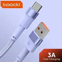 Кабель Toocki USB Type-C 3A Q.C. 3.0 довжина 1 метр швидкий заряд і передача даних
