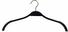 Вішалка-плечики чорна пластикова
