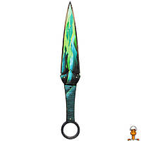 Нож деревянный сувенирный, кунаи poison", детская игрушка, от 6 лет, Сувенір-декор SO2KUN-P