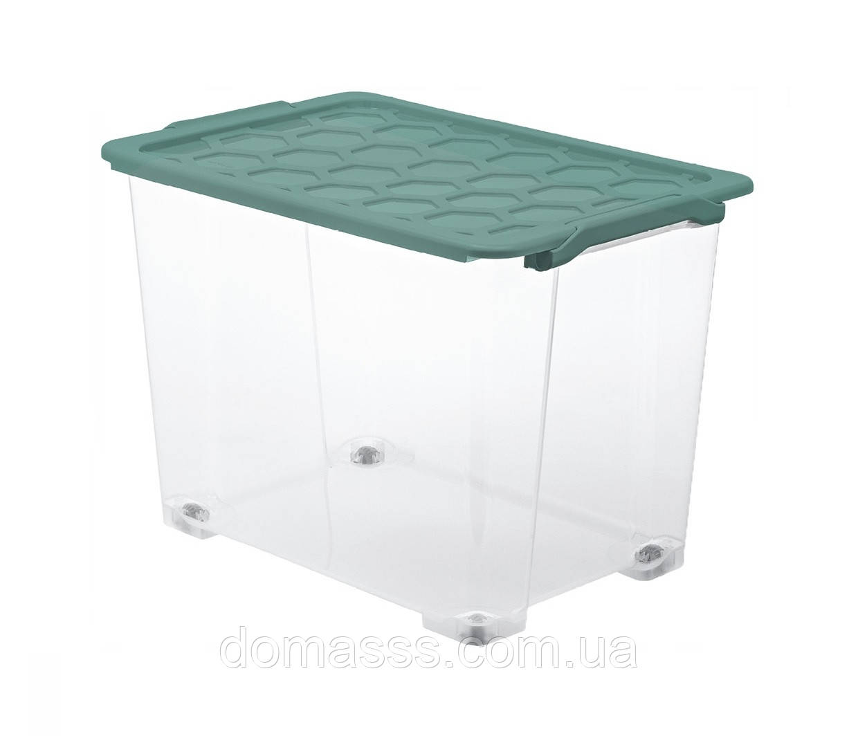 Контейнер для зберігання з кришкою та колесами Rotho EVO SAFE, 65 л (10082)