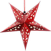 Декор новогодний подвесной Звезда 60см красный UNIVERMAG 77748