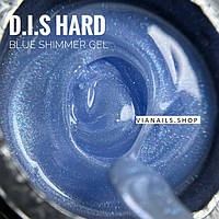 Гель для наращивания Hard Cover D.I.S Blue & Shimmer, 28g