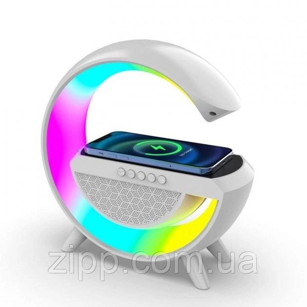 Нічник з бездротовою зарядкою та Bluetooth колонкою W47, фото 1