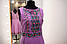Сукня з машинною вишивкою - гладь / вільного крою / колір - рожевий., фото 8