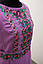Сукня з машинною вишивкою - гладь / вільного крою / колір - рожевий., фото 10