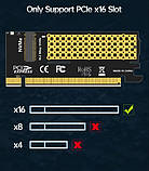 Адаптер PCI-E 16x для M.2 NVME NGFF SSD, фото 2
