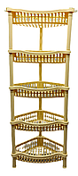 Полка пластмассовая угловая Парус 5-ярусная напольная 41*29*95 см