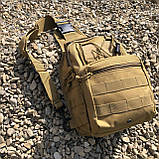 Тактичний рюкзак через плече Нагрудна сумка чоловіча тактична тканинна | Чоловічі сумки PD-118 рюкзак слінг, фото 7