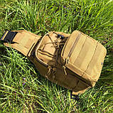 Тактичний рюкзак через плече Нагрудна сумка чоловіча тактична тканинна | Чоловічі сумки PD-118 рюкзак слінг, фото 8