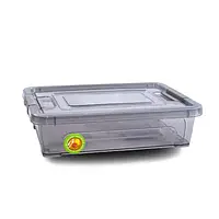 Контейнер "Smart Box" 0,4л 16*12*4см коричневий прозорий/какао Алеана