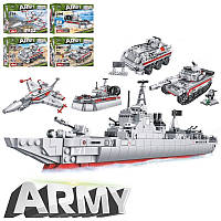 Конструктор игровой Limo Toy Военный транспорт KB-2019 4 шт/уп l