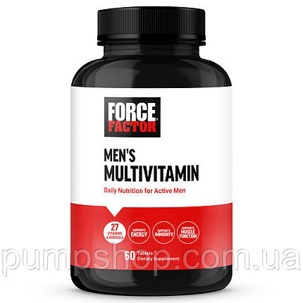 Вітаміни для чоловіків Force Factor Men’s Multivitamins 60 таб., фото 2