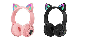 Бездротові блютуз-навушники світні з котячими вушками LED CAT EAR STN-26