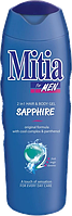 Гель для душу та шампунь 2в1 чоловічий Mitia Сапфір 400 мл