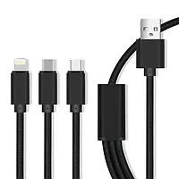 USB-кабель 3 в 1 MICRO-USB C-LIGHTNING 2.1A